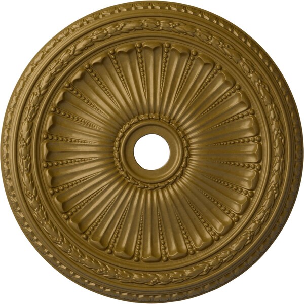 Ekena Millwork Viceroy Ceiling Medallion (Fits Canopies up to 4 7/8"), 35 1/8"OD x 4 7/8"ID x 2 1/2"P, Gold CM35VIGLS - main